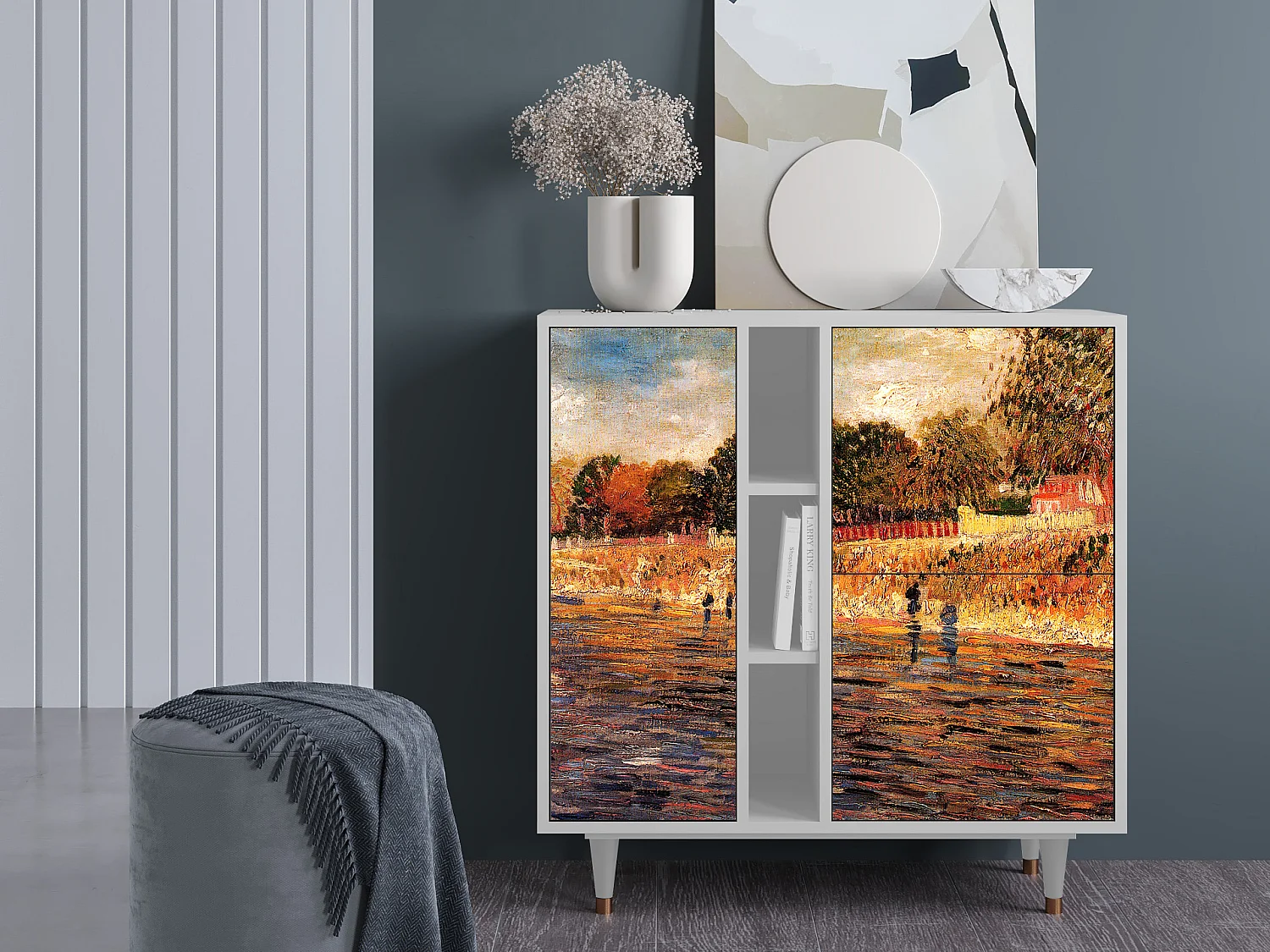 Kredens - 94х96х41 cm - BS5 - The Banks, Biały