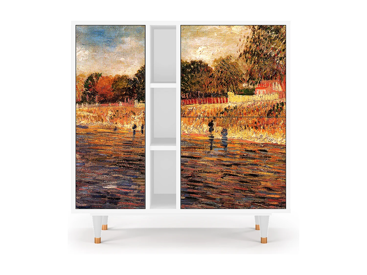 Kredens - 94х96х41 cm - BS5 - The Banks, Biały