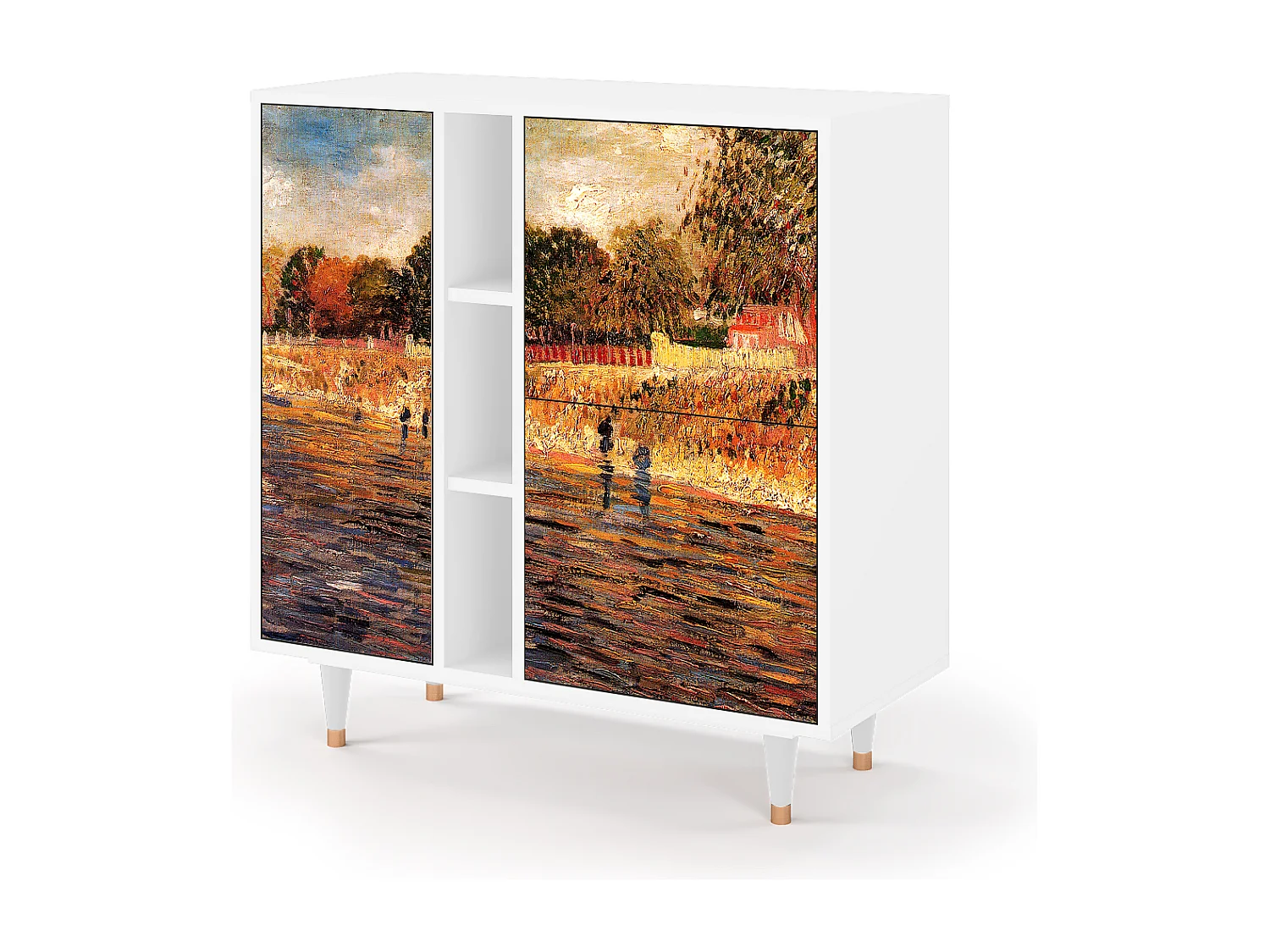 Kredens - 94х96х41 cm - BS5 - The Banks, Biały