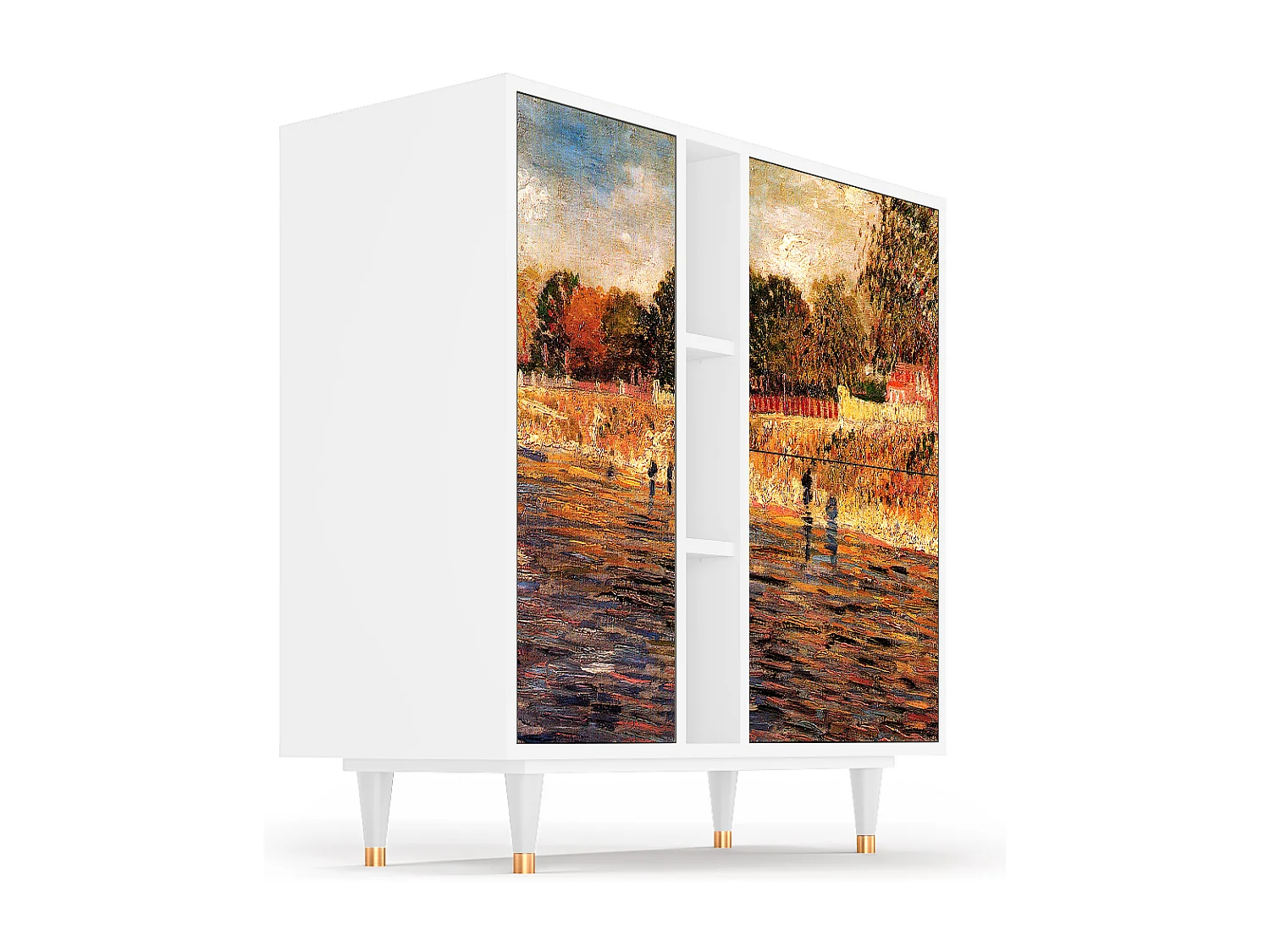 Kredens - 94х96х41 cm - BS5 - The Banks, Biały