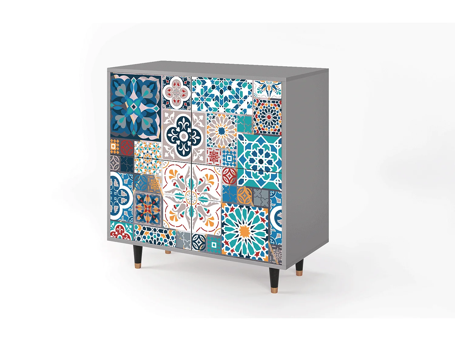 Buffet - 94x96x48 cm - BS3 - Moroccan Market, Gris
