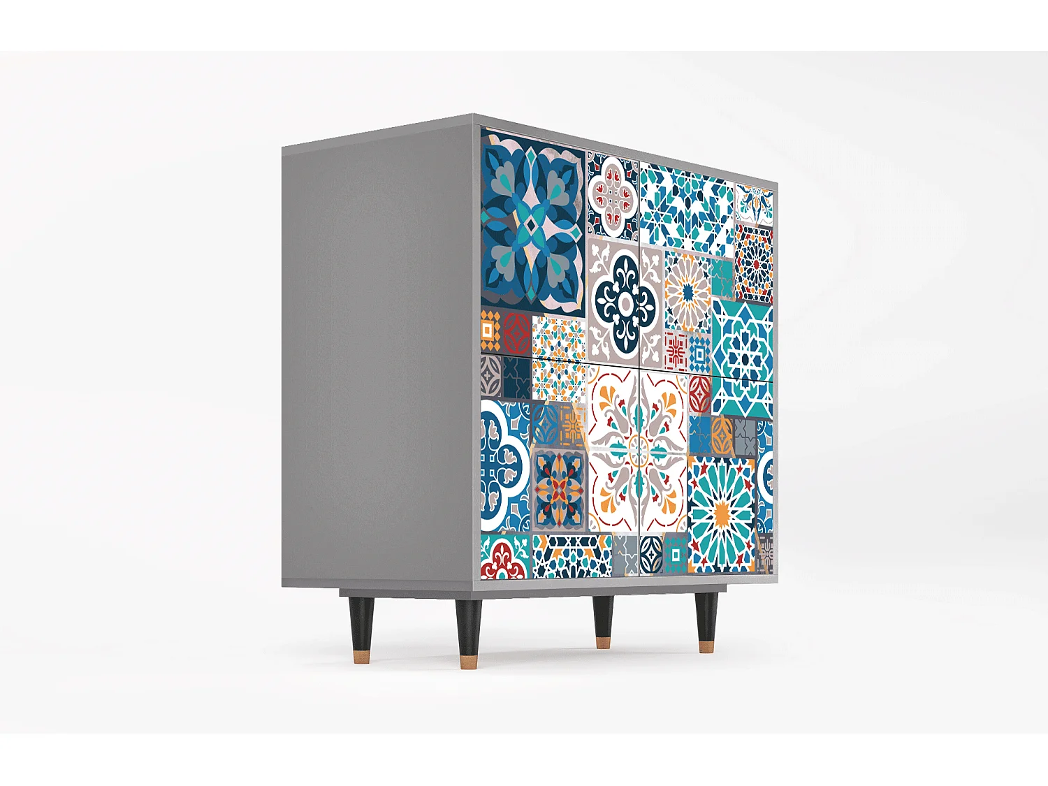Buffet - 94x96x48 cm - BS3 - Moroccan Market, Gris