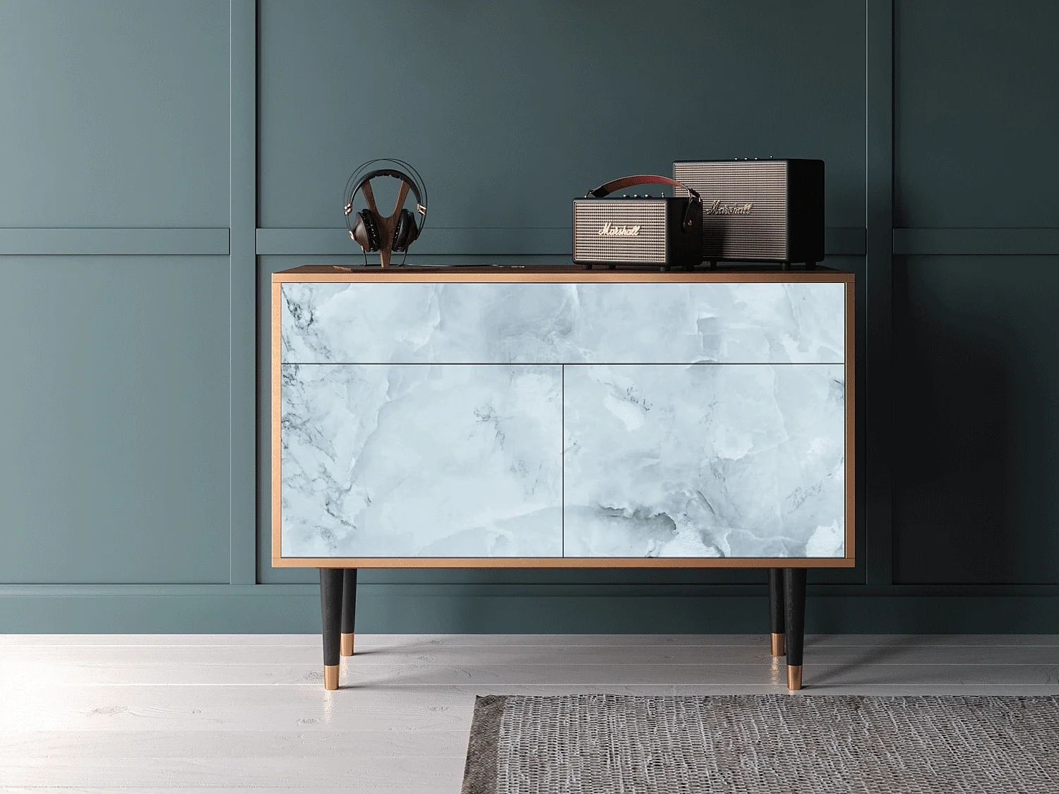 Dressoir - 115x85x48 cm - BS4 - Glacial Colour, Walnoot