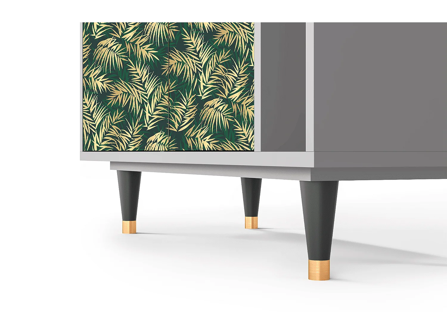 Kredens - 96х110х41 cm - BS6 - Sunny Palm Tree, Szary