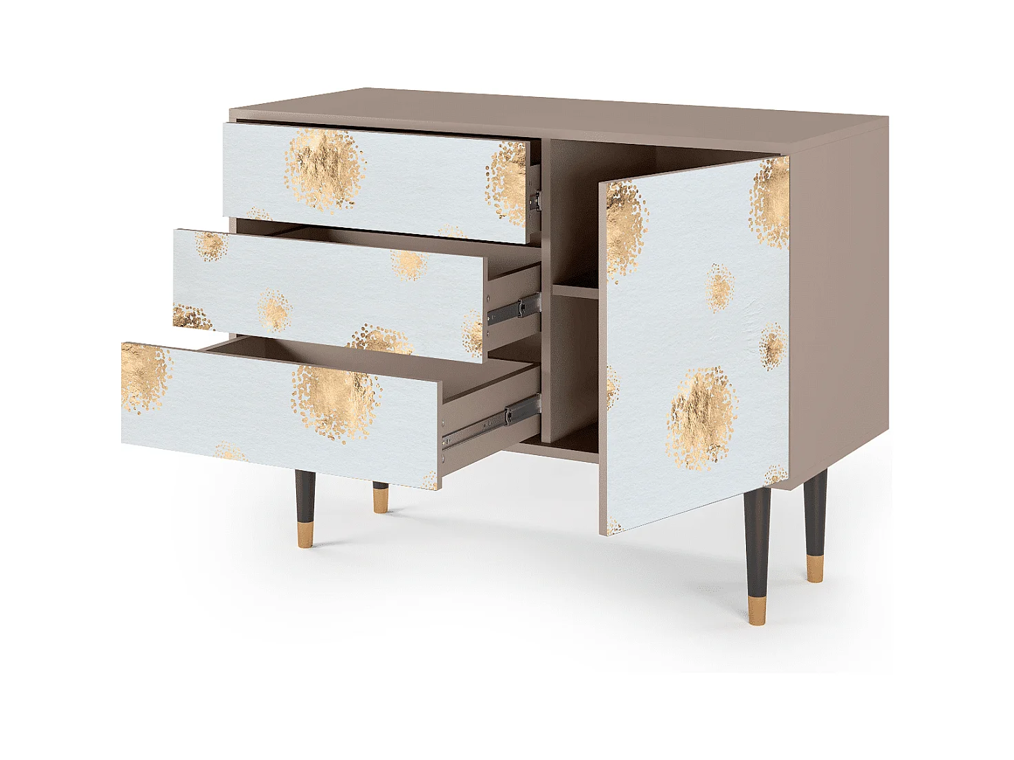 Credenza - 115х84х41 cm - S3 - Sky Latte, Latte