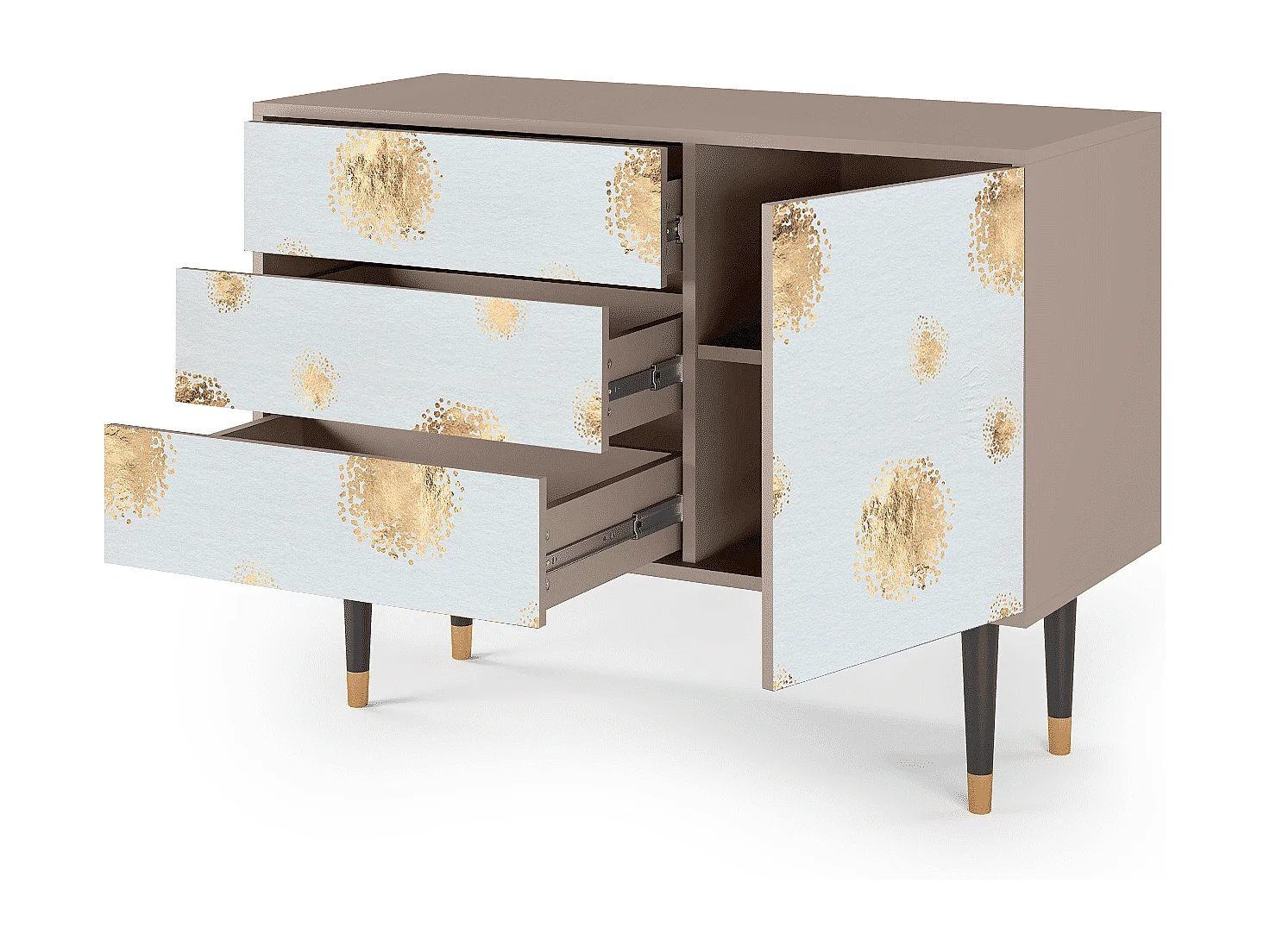 Kredens - 115х84х41 cm - S3 - Sky Latte, Latte