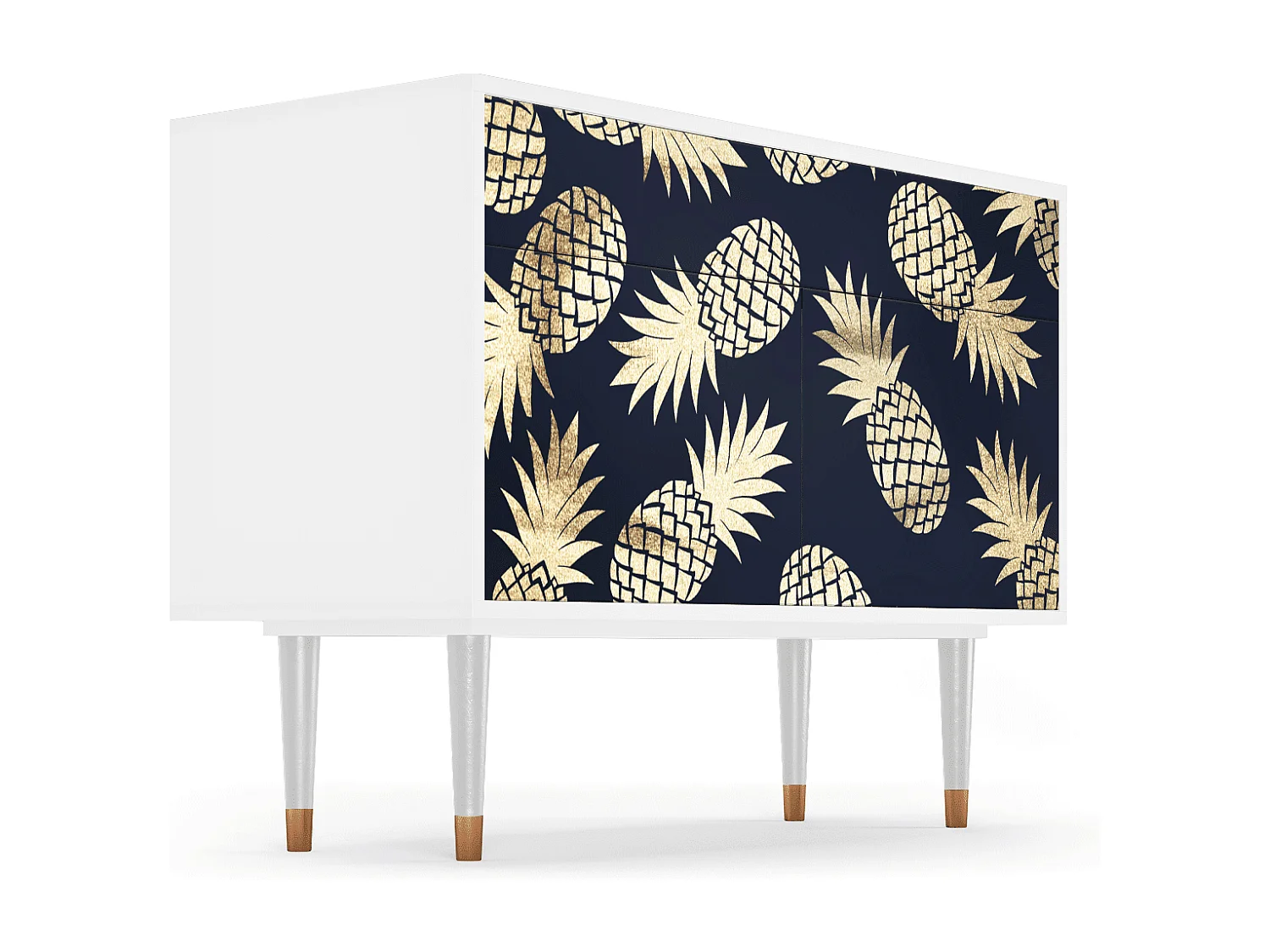 Buffet - 115x85x48 cm - BS4 - Sunny Pineaple, Blanc
