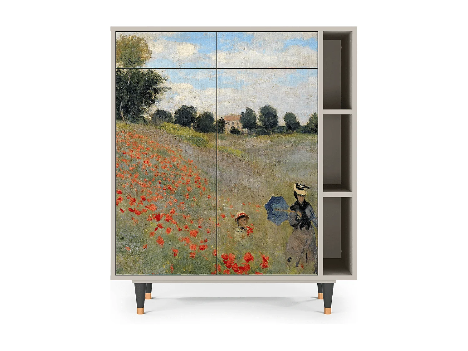 Dressoir - 96х110х41 cm - BS6 - The Poppy Field   , Zand
