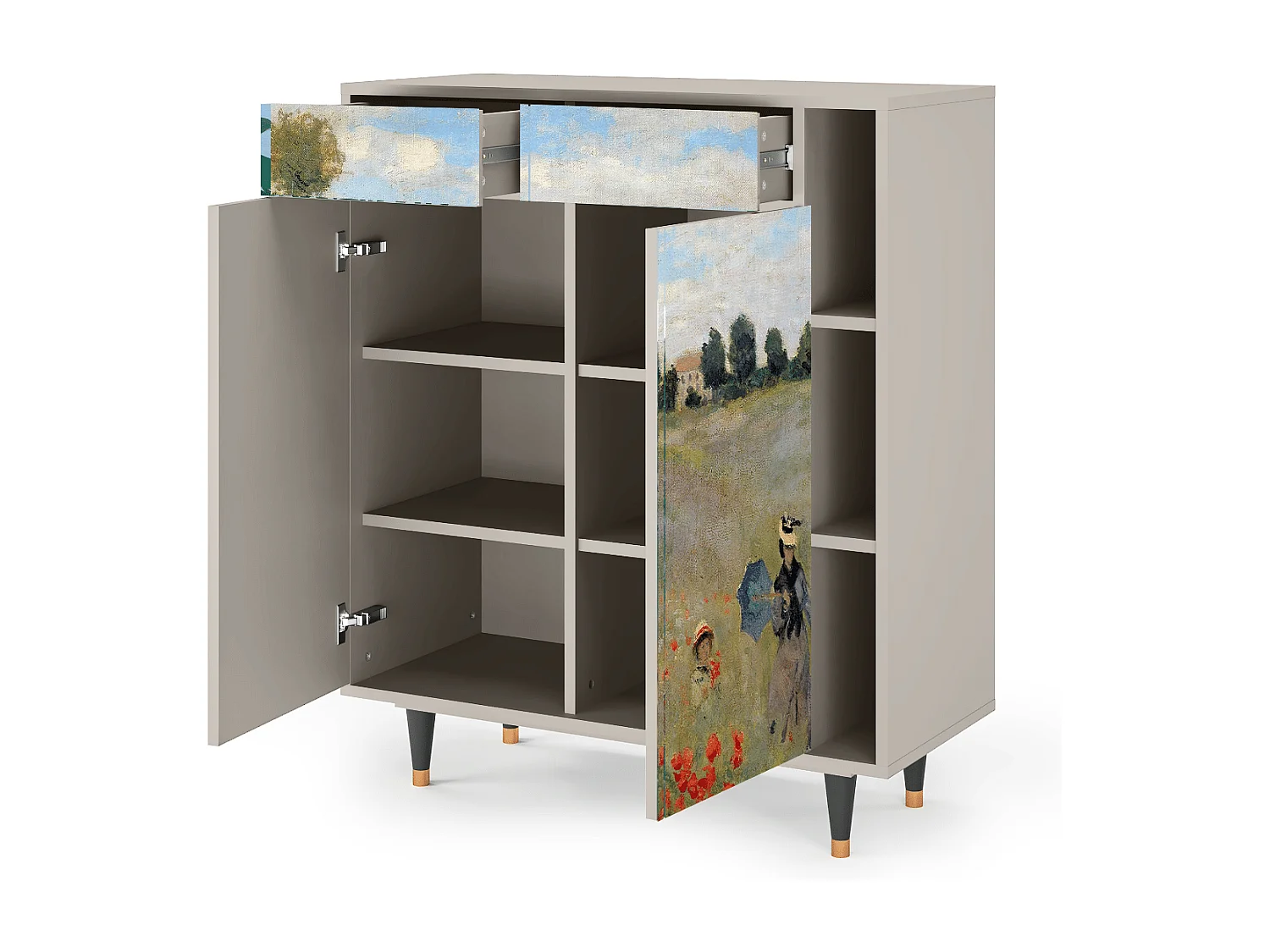 Dressoir - 96х110х41 cm - BS6 - The Poppy Field   , Zand