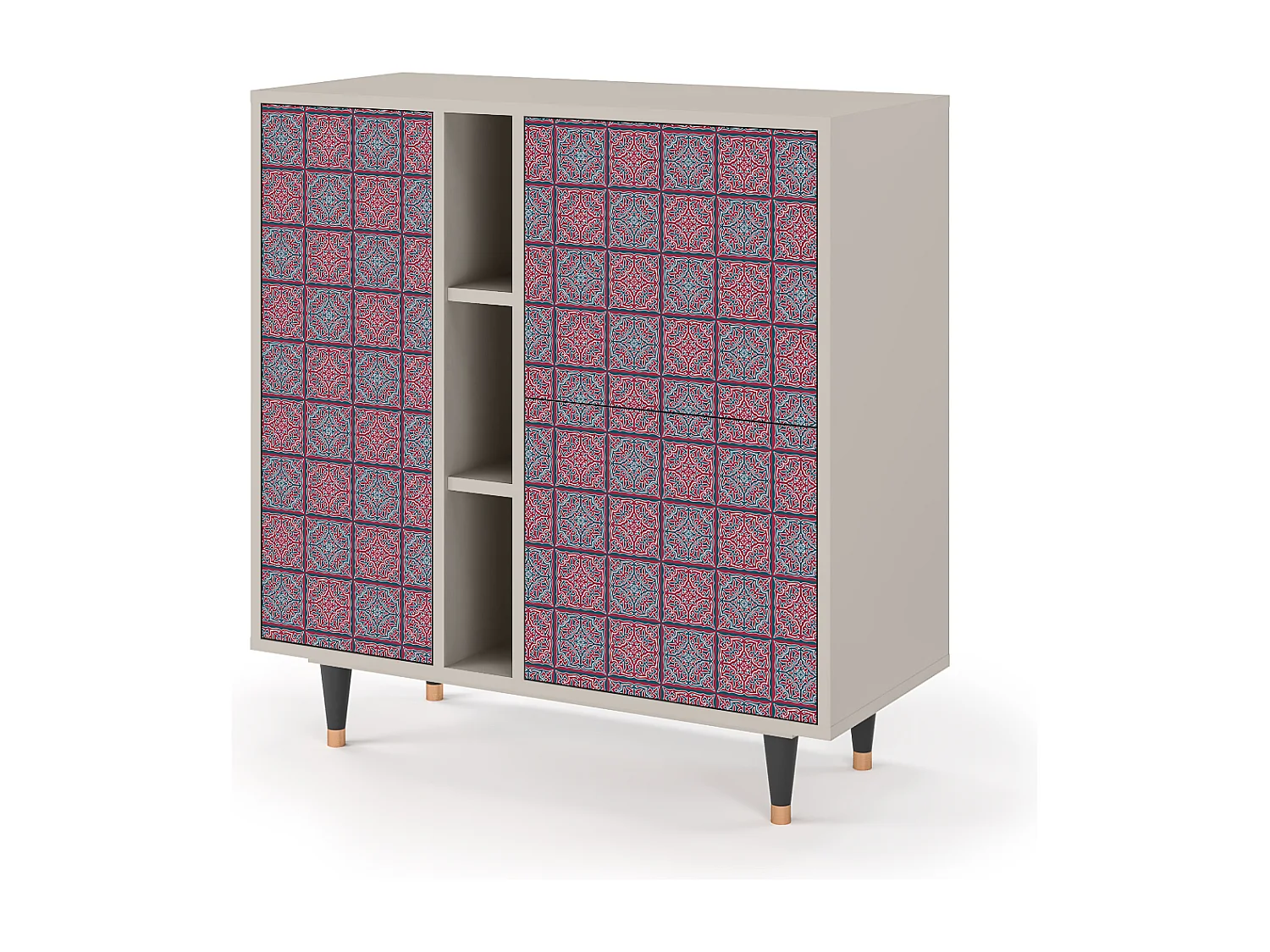 Kredens - 94х96х41 cm - BS5 - Riviera Mosaic, Piaskowy