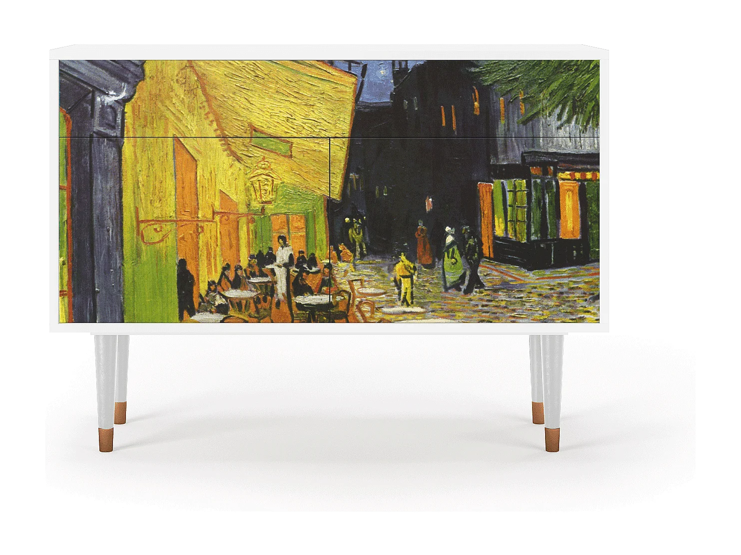 Buffet - 115x85x48 cm - BS4 - Café Terrace at Night, Blanc