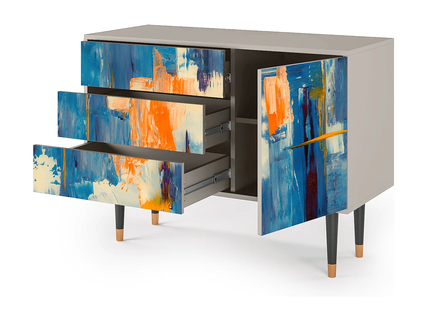 Buffet - 115х84х41 cm - S3 - Abstract Expressionism, Sable