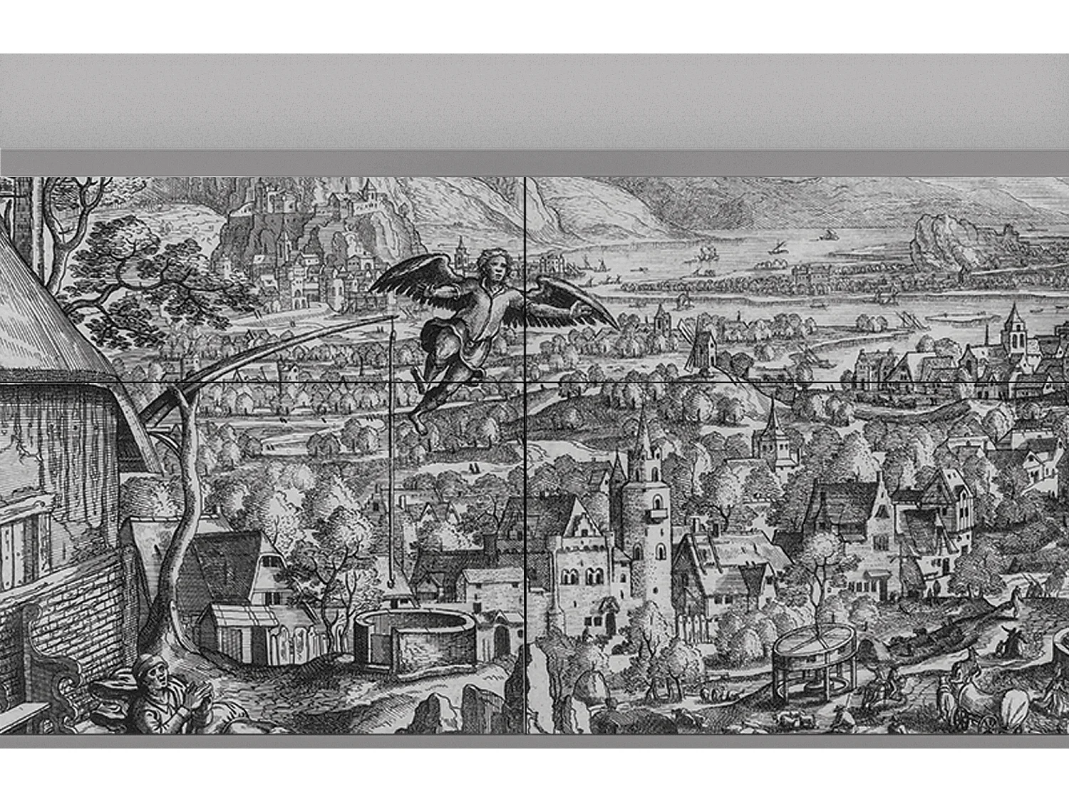 Aparador - 115x85x48 cm - BS4 - Farms in a Village, Gris