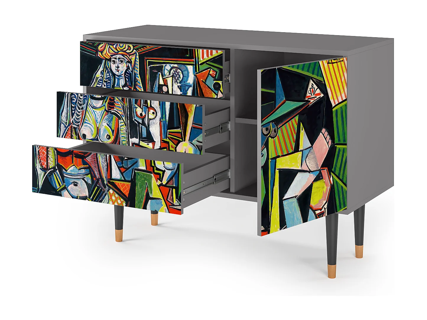 Aparador - 115х84х41 cm - S3 - Day of the God, Cinza