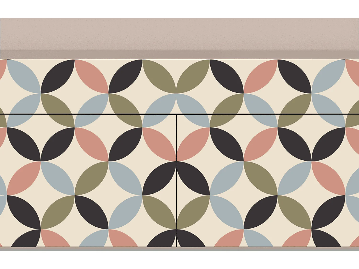 Kredens - 115x85x48 cm - BS4 - Butterfly Effect, Latte