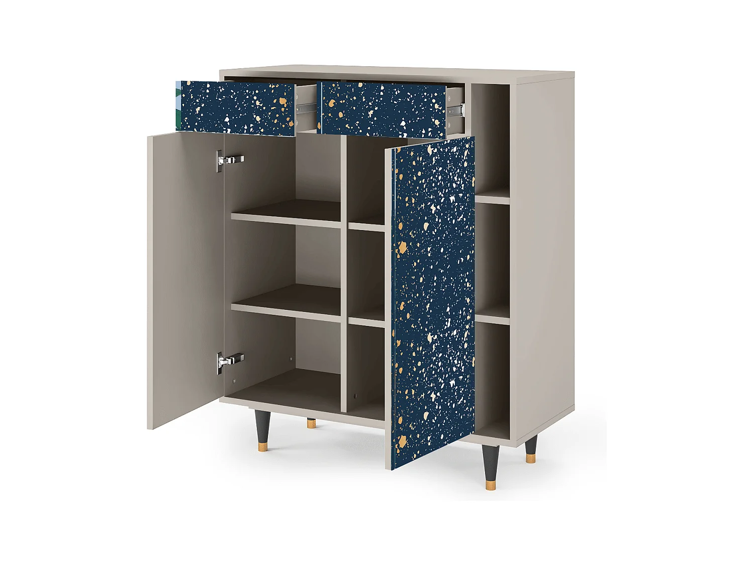 Kredens - 96х110х41 cm - BS6 - Starfall, Piaskowy