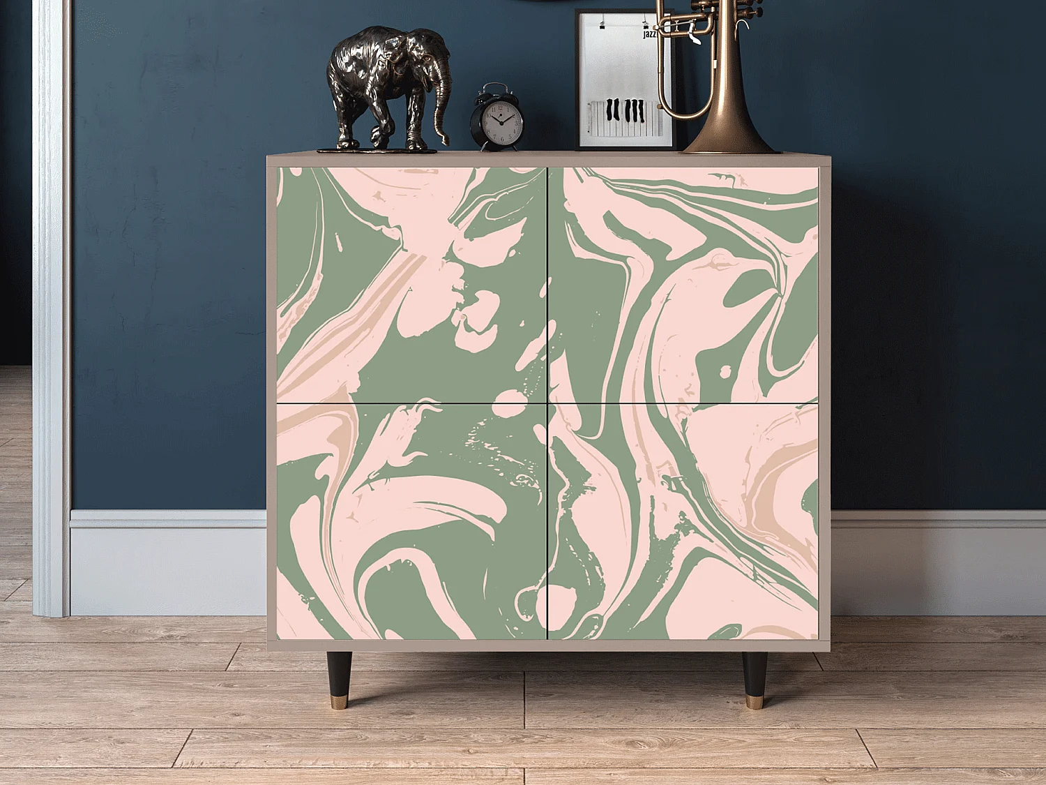 Buffet - 94x96x48 cm - BS3 - Aquarelle, Latte