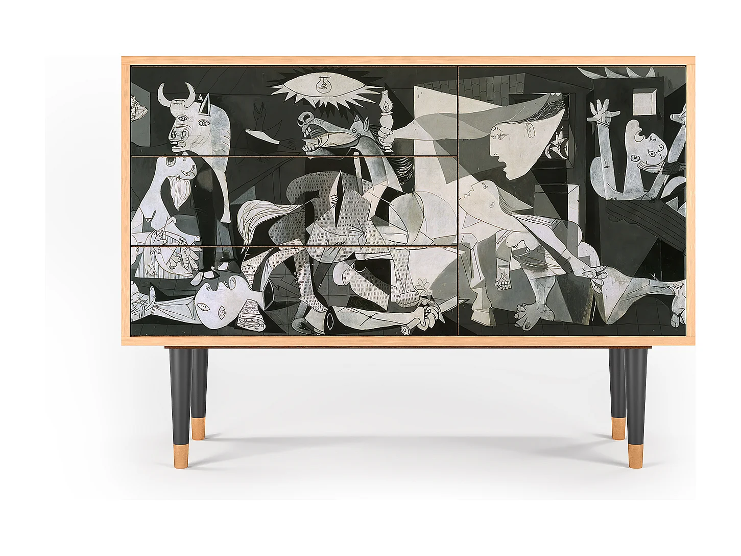Kredens - 115х84х41 cm - S3 - Guernica by Picasso, Orzech