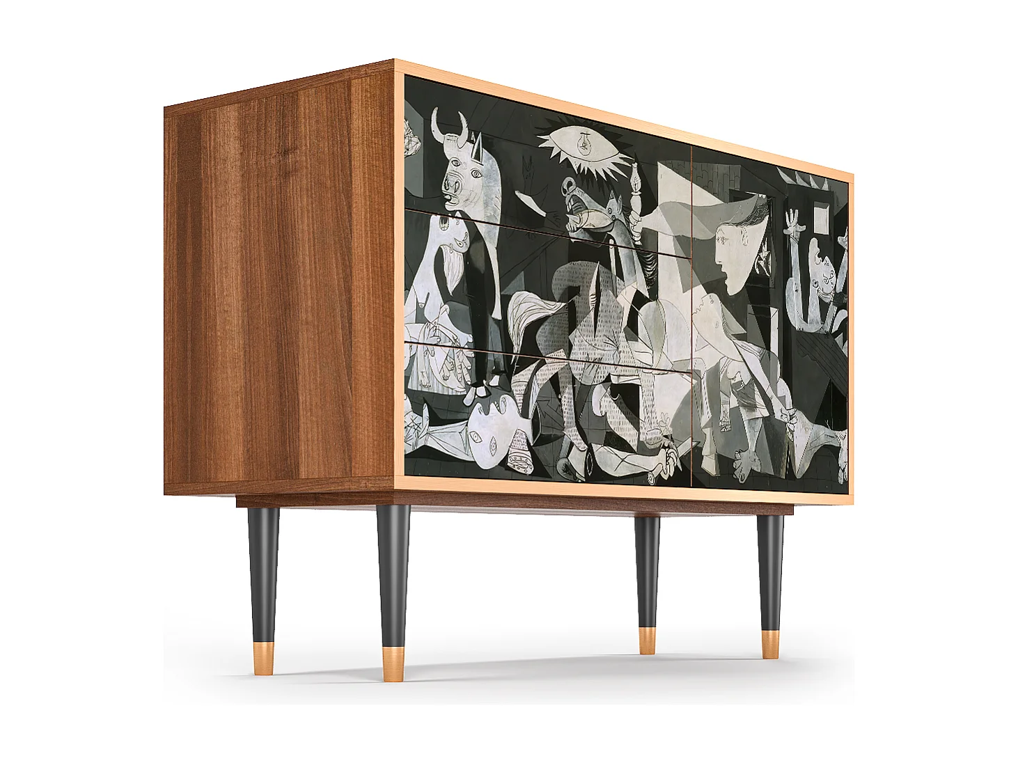 Kredens - 115х84х41 cm - S3 - Guernica by Picasso, Orzech