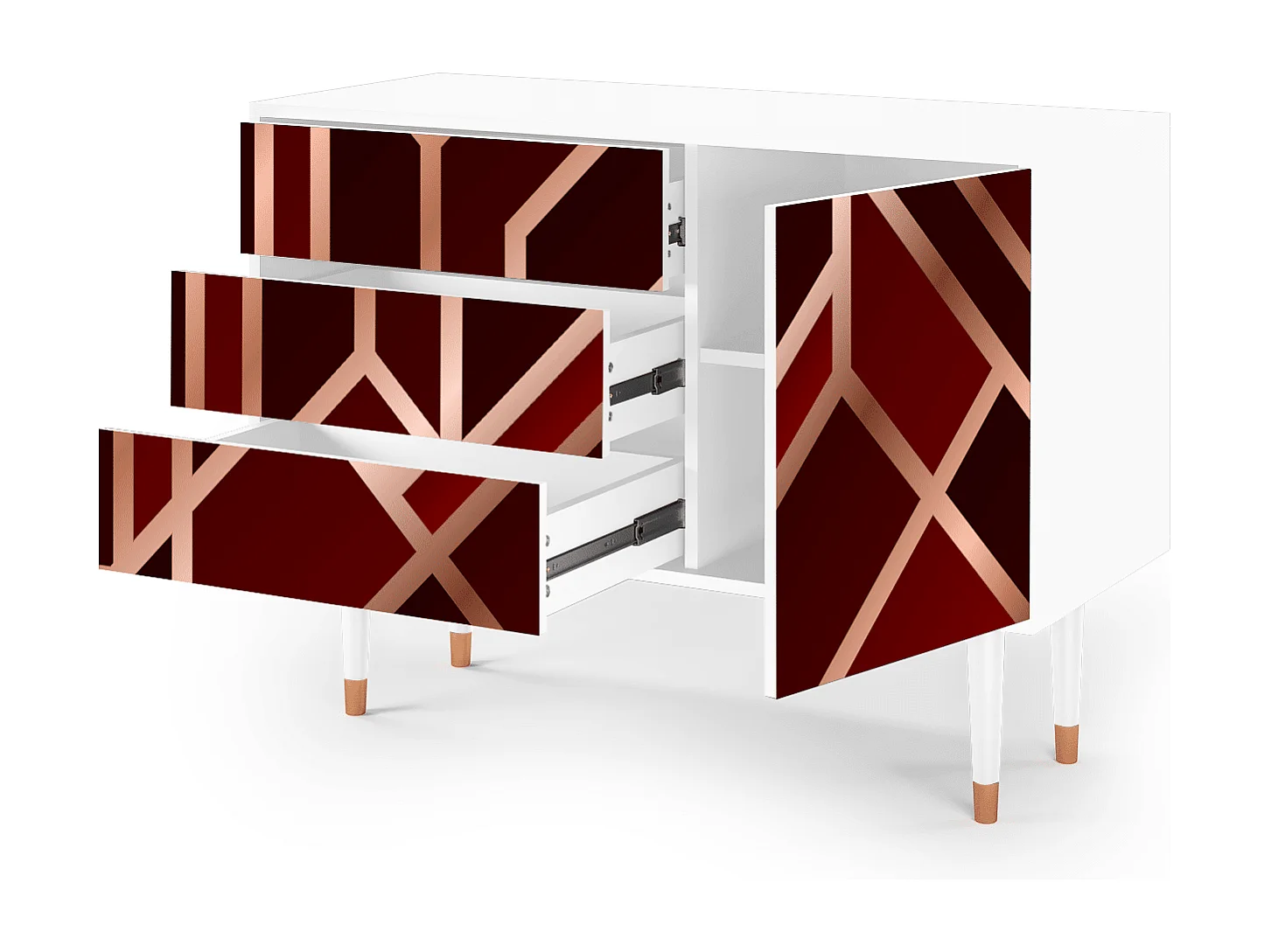 Credenza - 115х84х41 cm - S3 - Velvet 1920's, Bianco