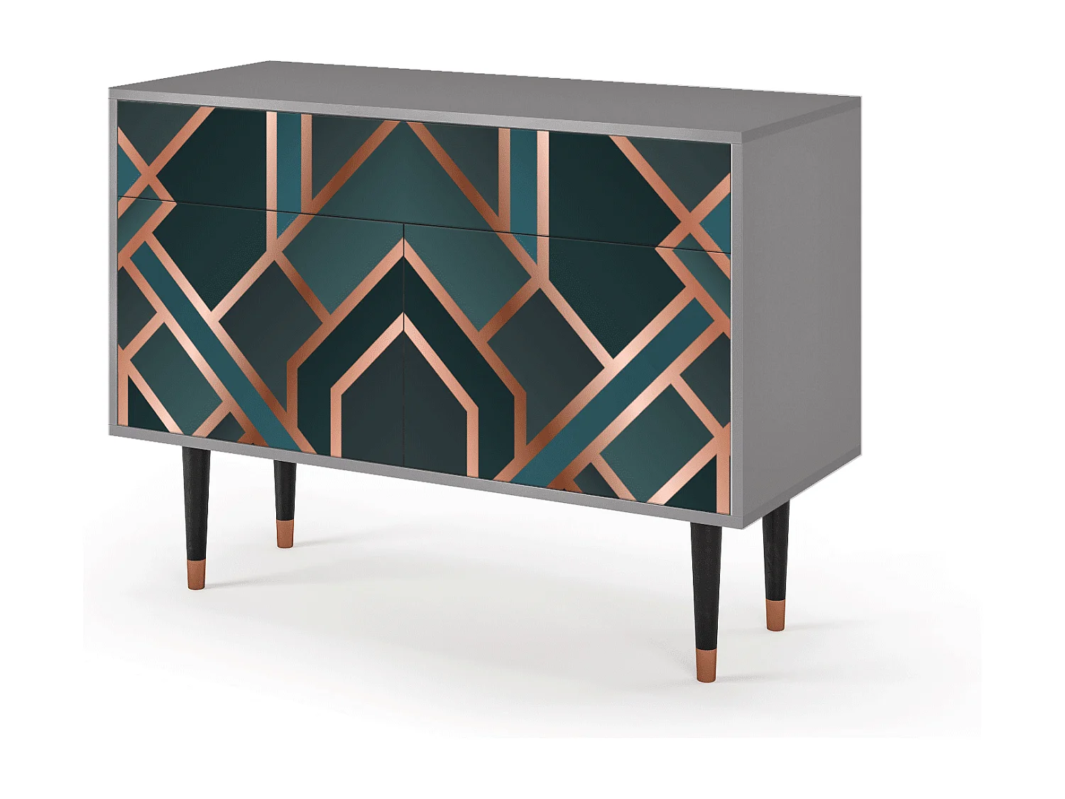 Sideboard - 115x85x48 cm - BS4 - Bronze Crossroad, Grau