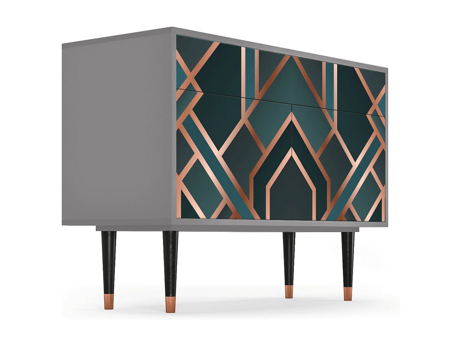 Buffet - 115x85x48 cm - BS4 - Bronze Crossroad, Gris