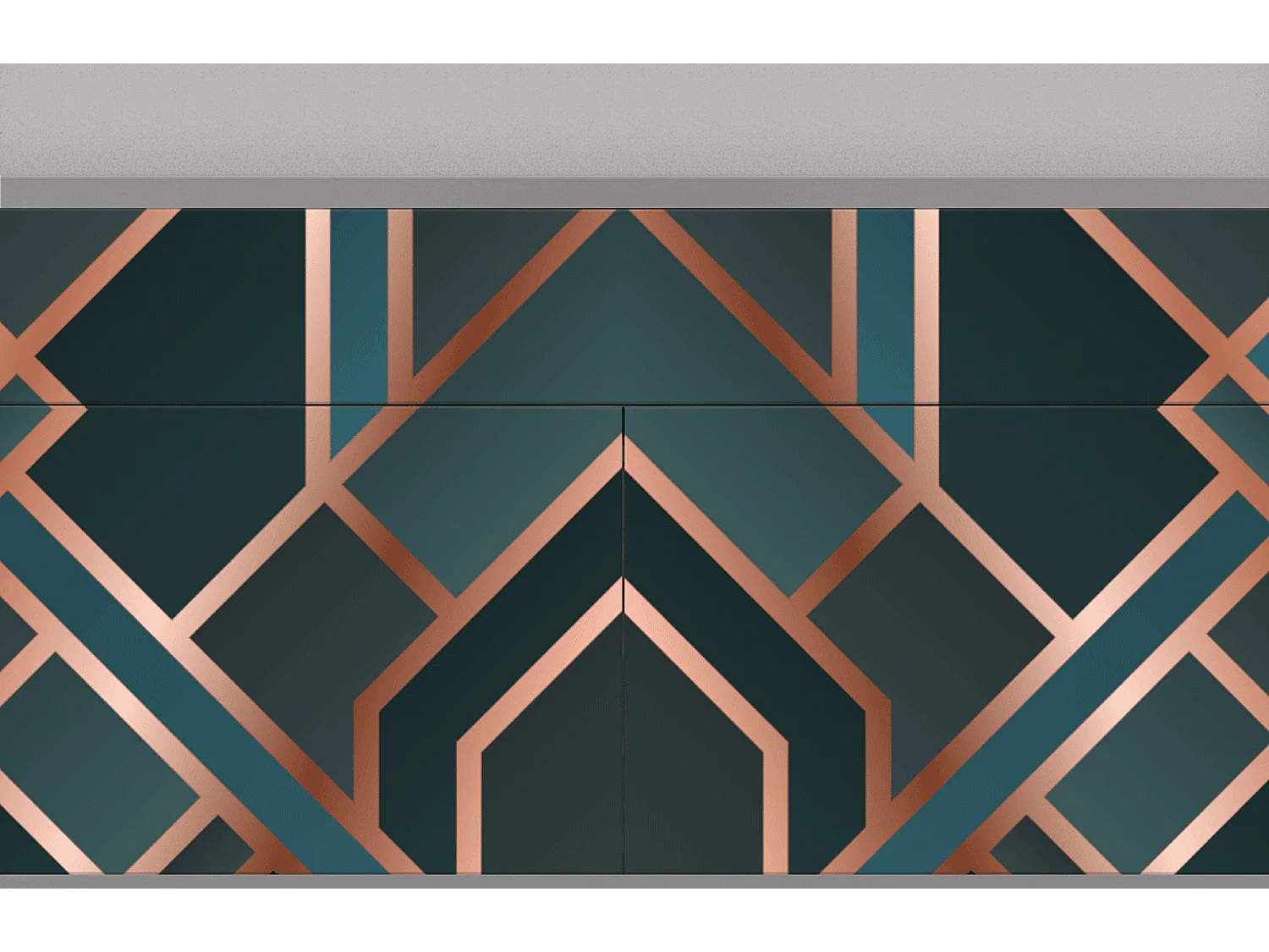 Kredens - 115x85x48 cm - BS4 - Bronze Crossroad, Szary