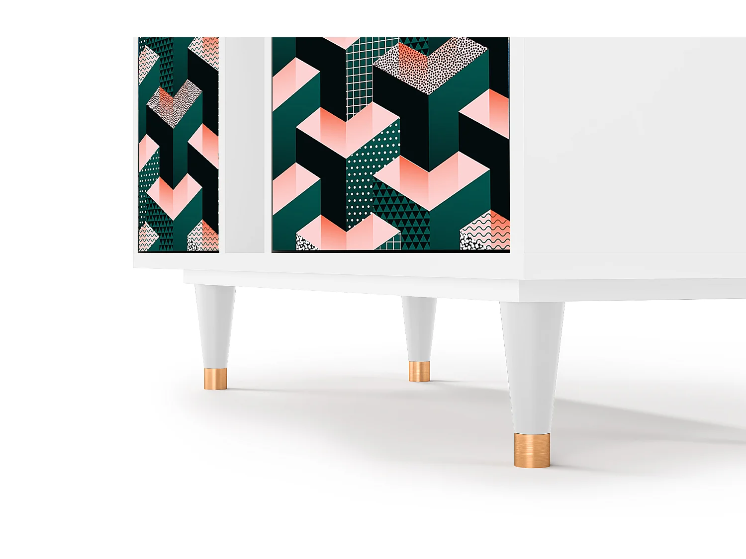 Dressoir - 94х96х41 cm - BS5 - Geometric Madness, Wit