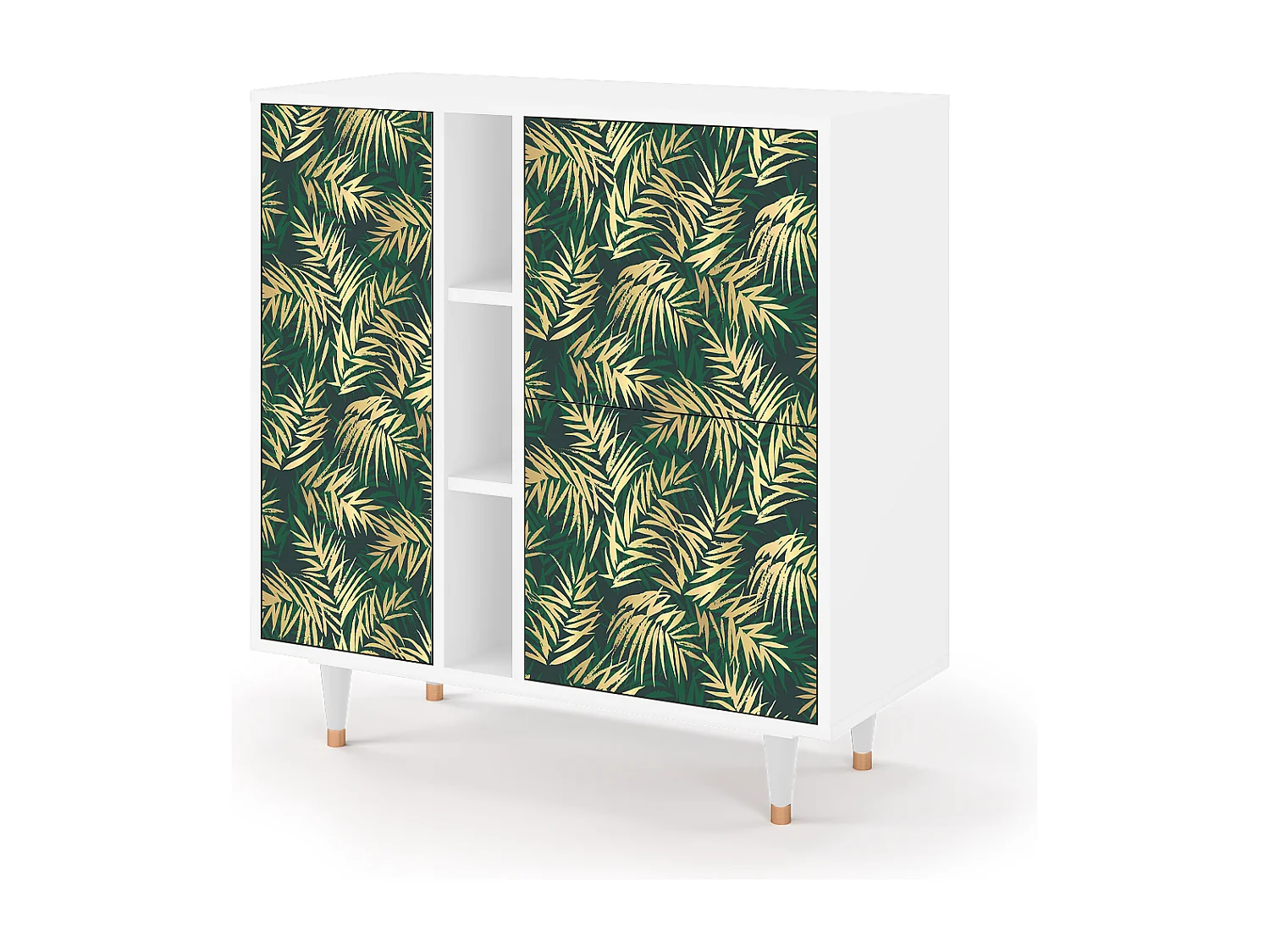 Buffet - 94х96х41 cm - BS5 - Sunny Palm Tree, Blanc