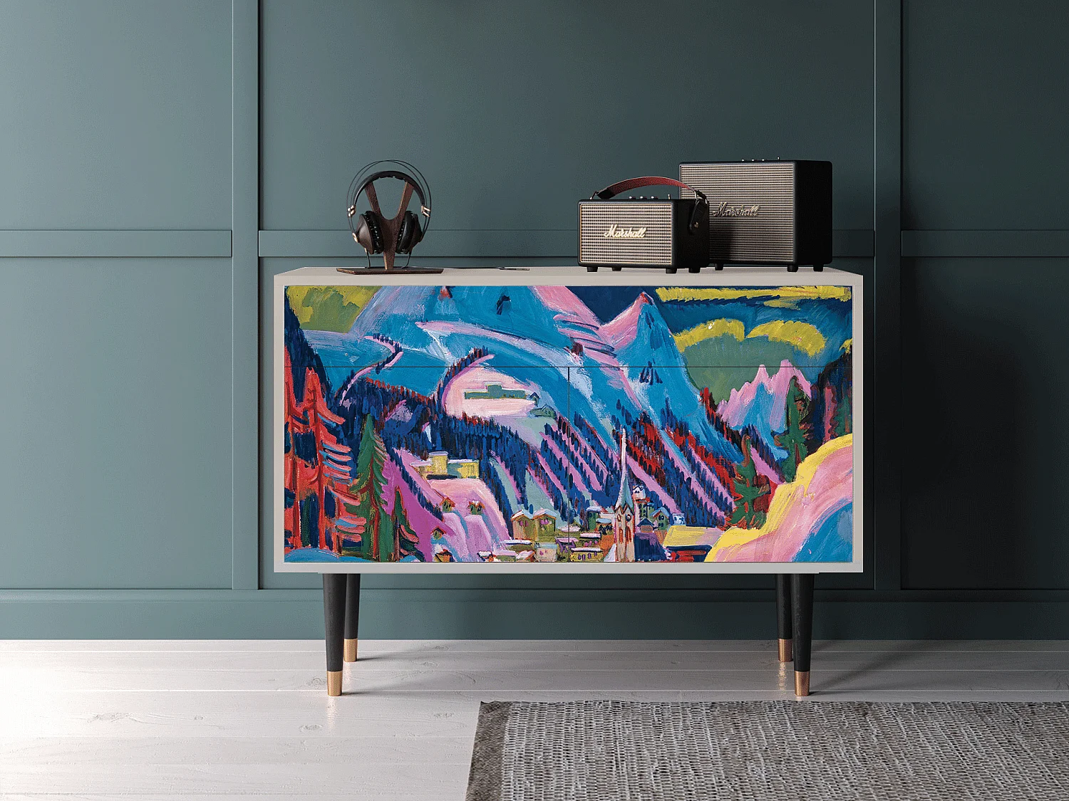 Aparador - 115x85x48 cm - BS4 - Davos Winter, Areia