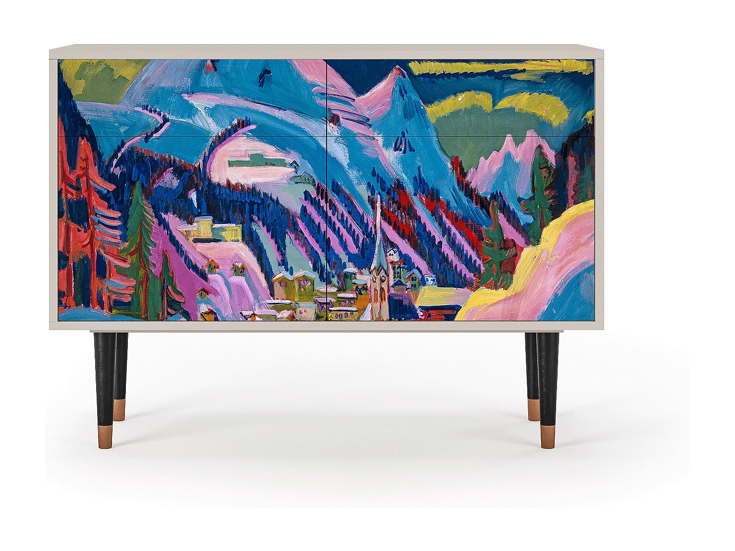 Aparador - 115x85x48 cm - BS4 - Davos Winter, Areia