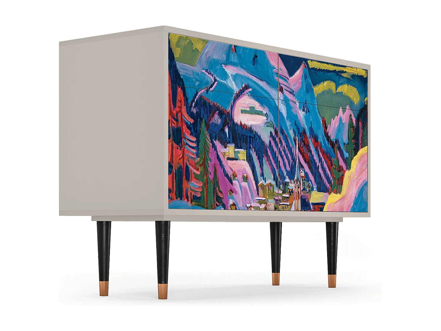 Aparador - 115x85x48 cm - BS4 - Davos Winter, Areia