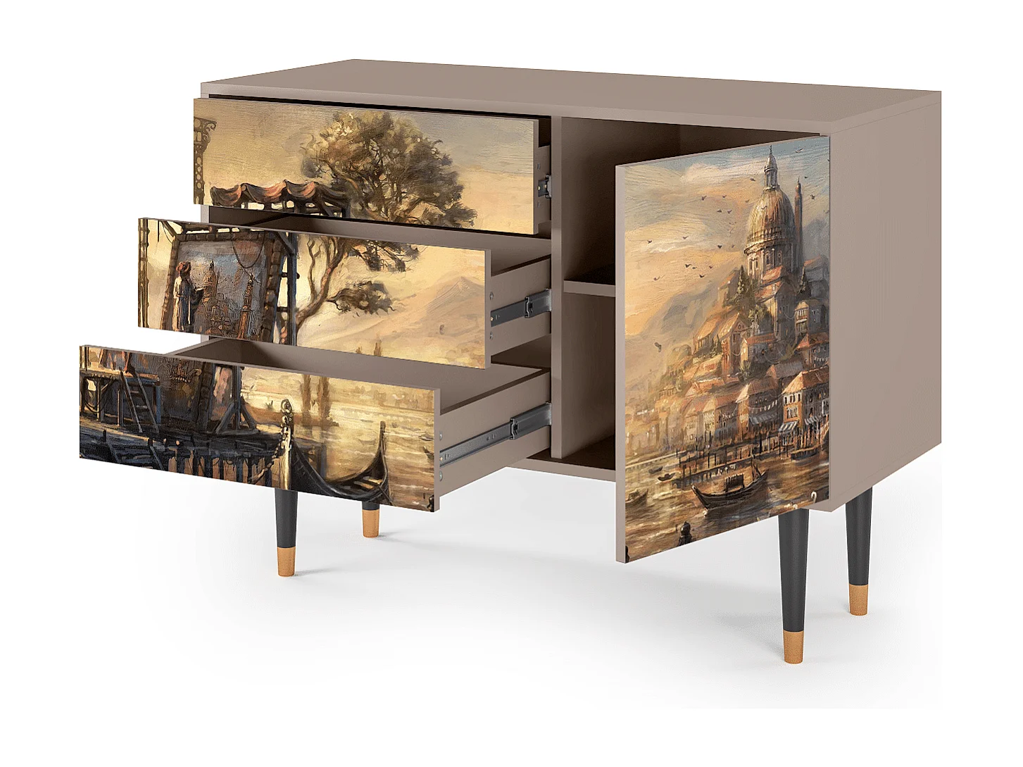 Buffet - 115х84х41 cm - S3 - Venice, Latte