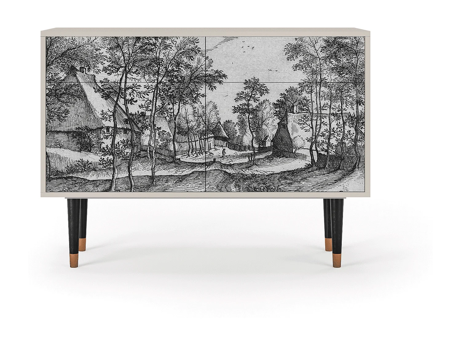 Kredens - 115x85x48 cm - BS4 - Village Road, Piaskowy