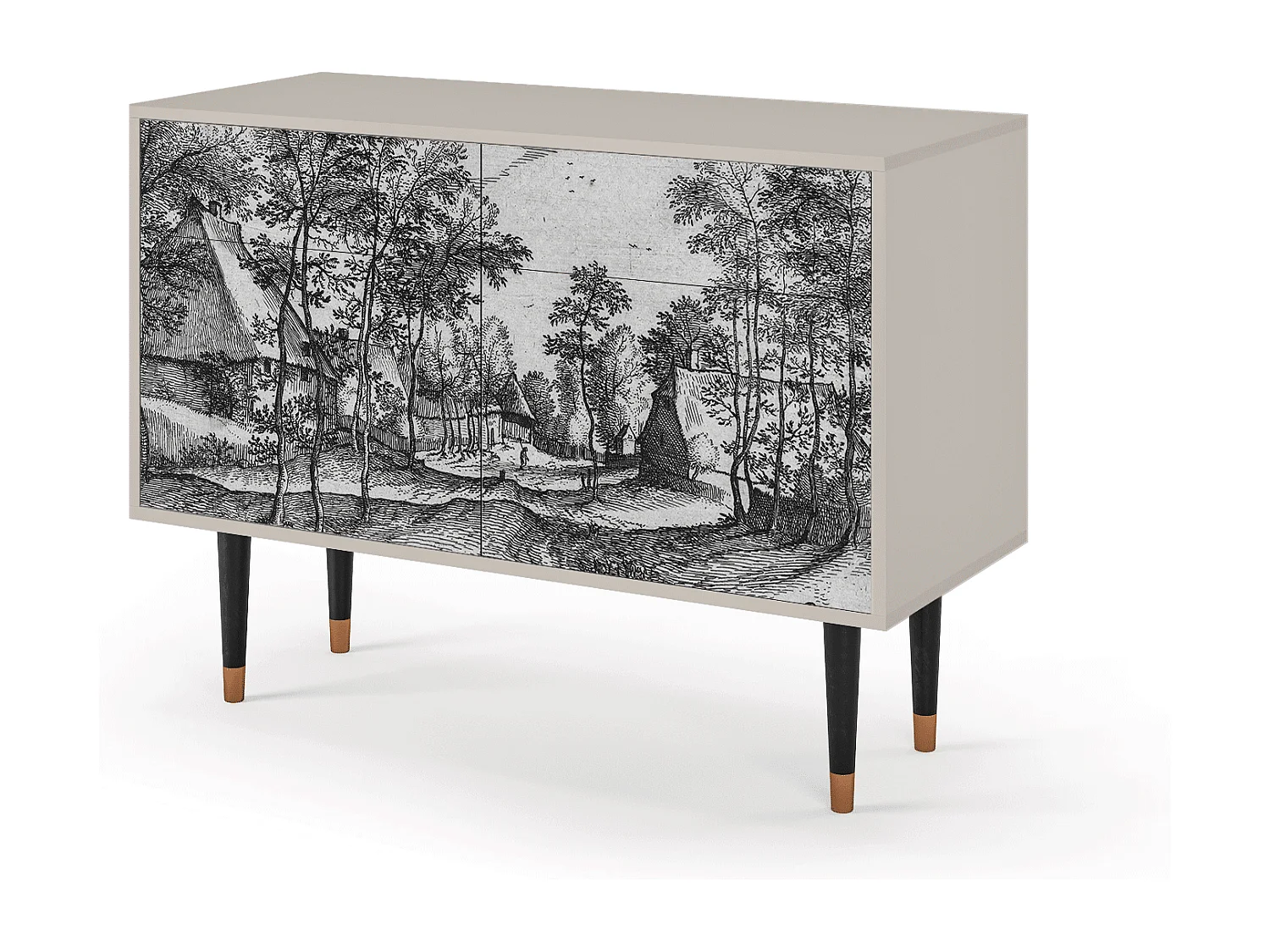 Kredens - 115x85x48 cm - BS4 - Village Road, Piaskowy