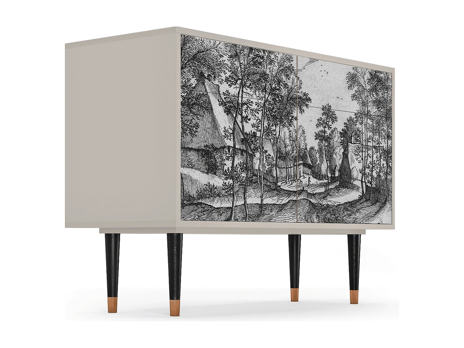 Kredens - 115x85x48 cm - BS4 - Village Road, Piaskowy