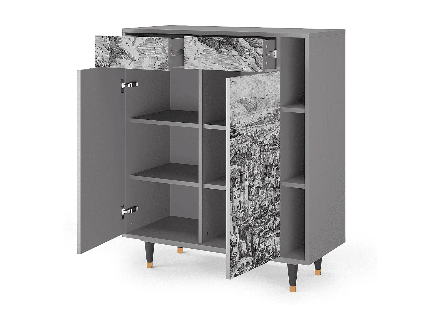 Credenza - 96х110х41 cm - BS6 - Departure, Grigio