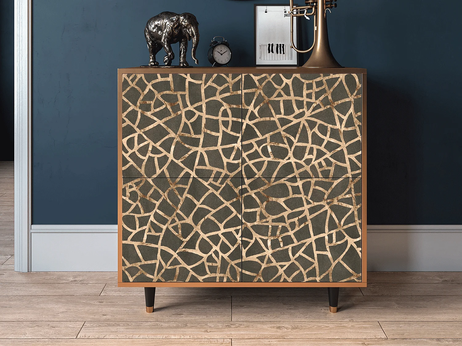 Dressoir - 94x96x48 cm - BS3 - Enlarged Leaf, Walnoot