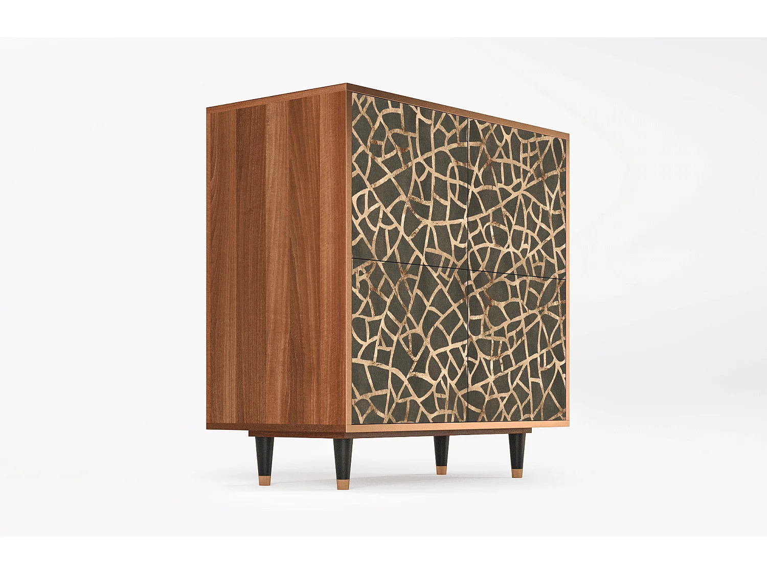 Dressoir - 94x96x48 cm - BS3 - Enlarged Leaf, Walnoot