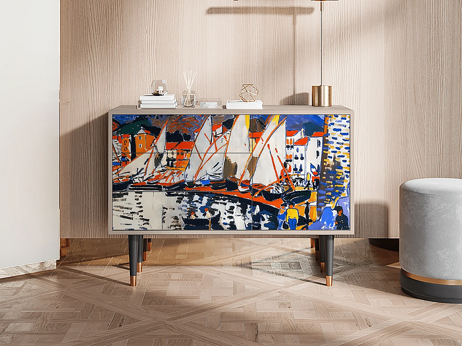 Credenza - 115х84х41 cm - S3 - Le Séchage des voiles , Latte