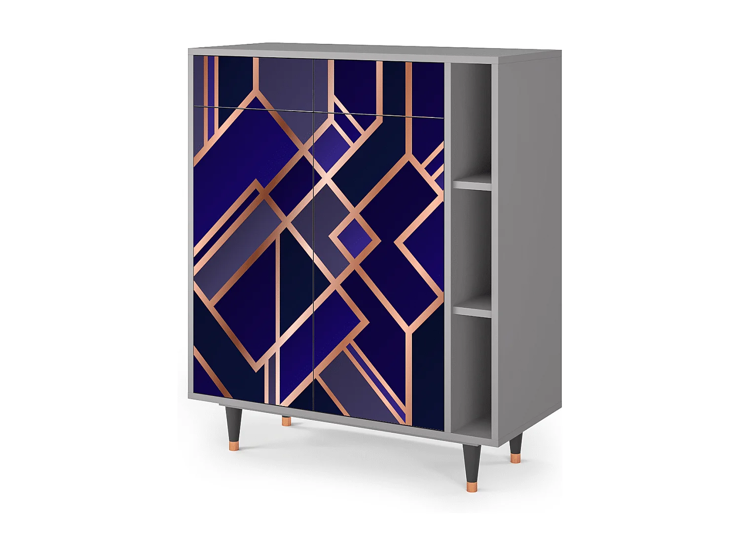 Sideboard - 96х110х41 cm - BS6 - Aquamarine Getsby, Grau