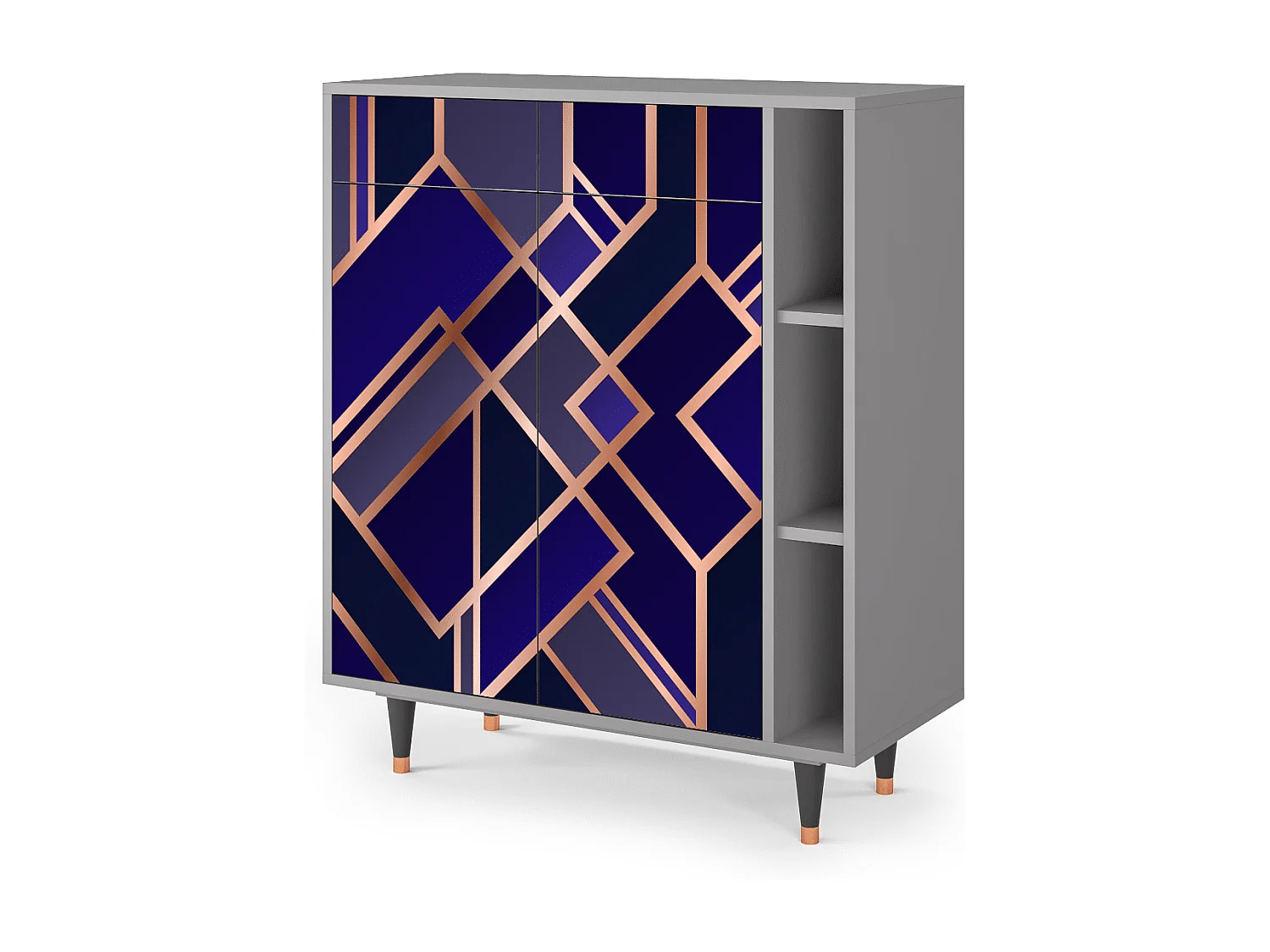 Credenza - 96х110х41 cm - BS6 - Aquamarine Getsby, Grigio