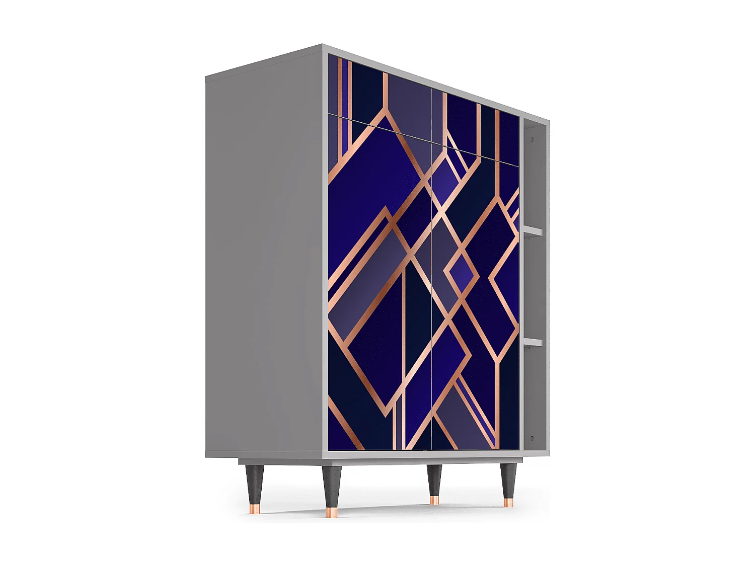 Credenza - 96х110х41 cm - BS6 - Aquamarine Getsby, Grigio