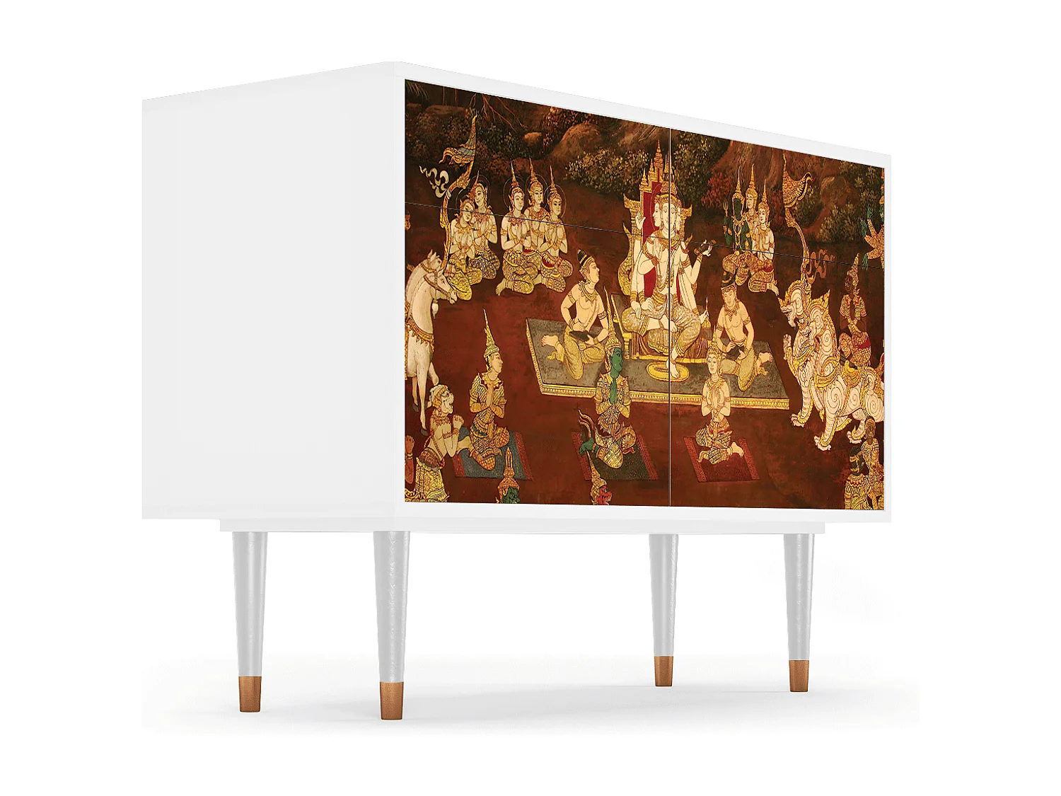 Credenza - 115x85x48 cm - BS4 - Malyavan, Bianco