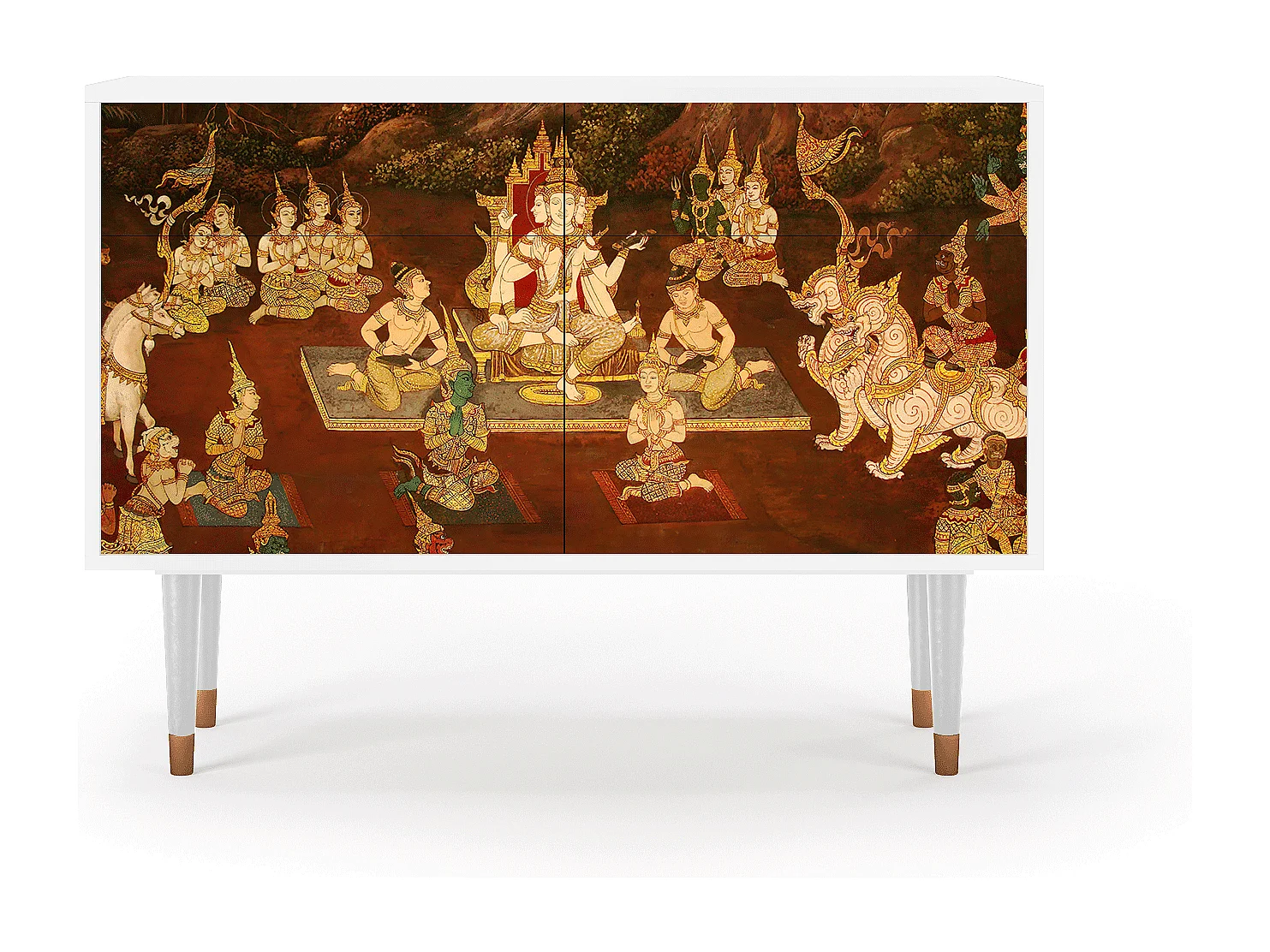 Buffet - 115x85x48 cm - BS4 - Malyavan, Blanc