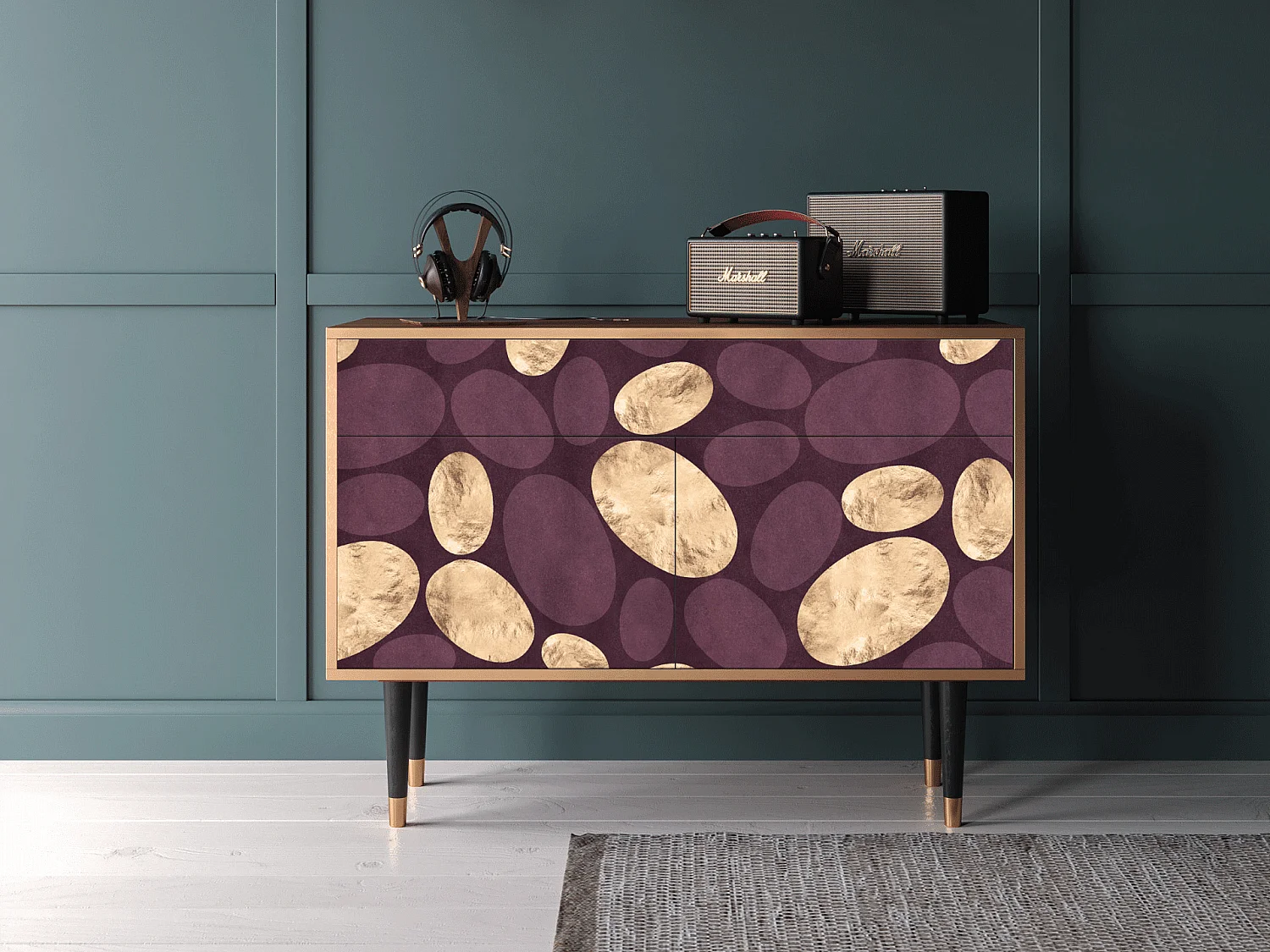 Buffet - 115x85x48 cm - BS4 - Fine Wine, Noyer