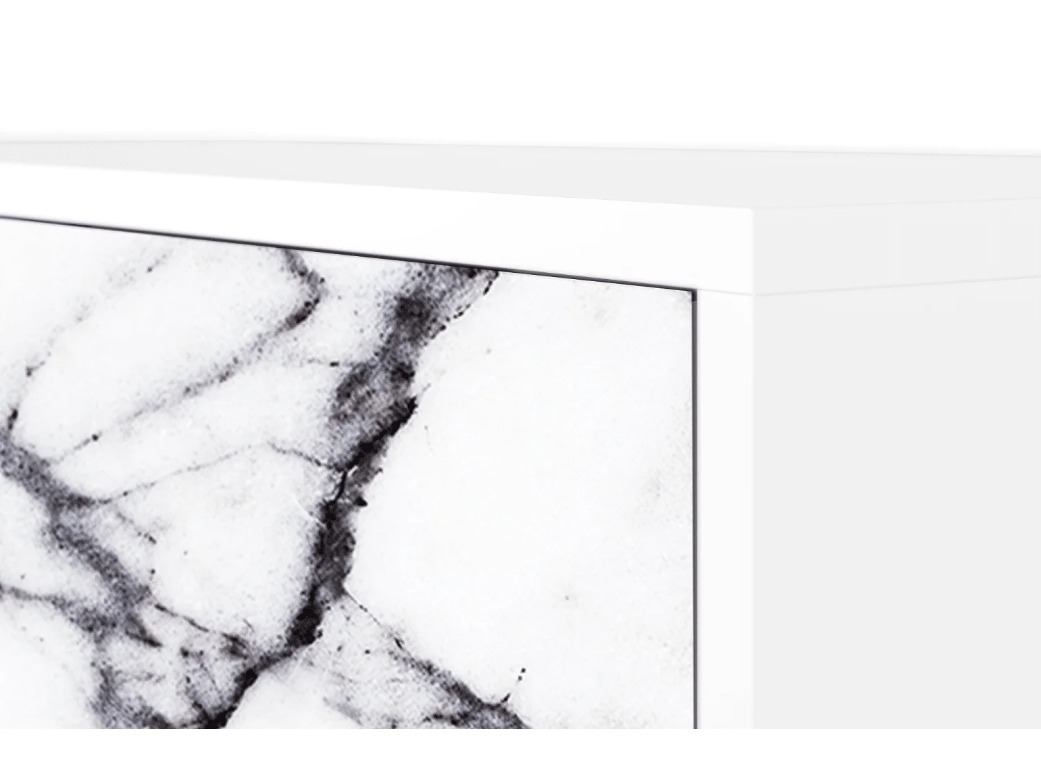 Dressoir - 115х84х41 cm - S3 - Raven Marble, Wit