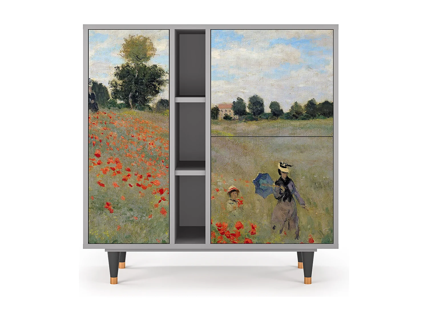 Sideboard - 94х96х41 cm - BS5 - The Poppy Field   , Grau
