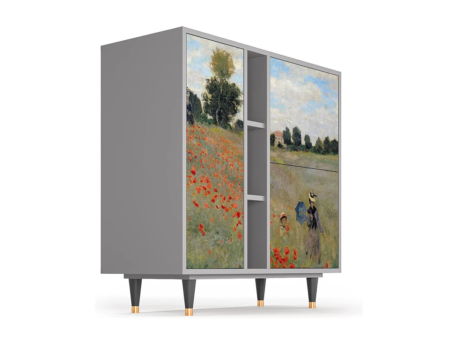 Sideboard - 94х96х41 cm - BS5 - The Poppy Field   , Grau