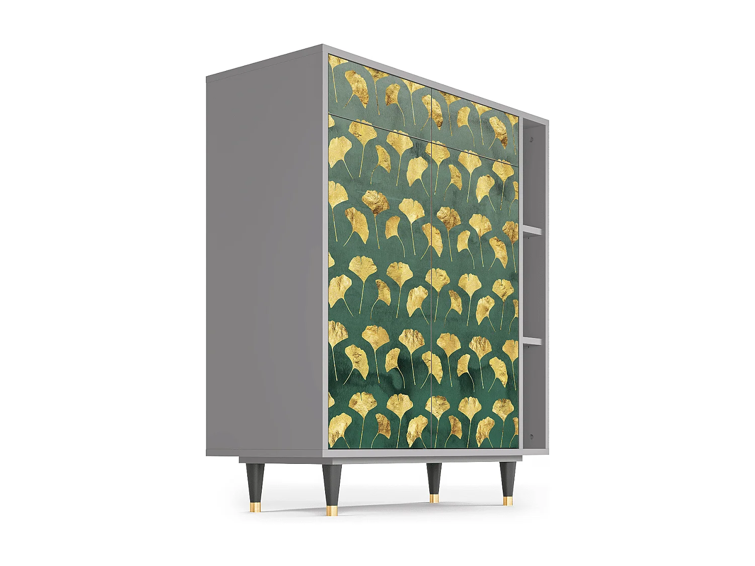 Credenza - 96х110х41 cm - BS6 - Gingko leaves, Grigio